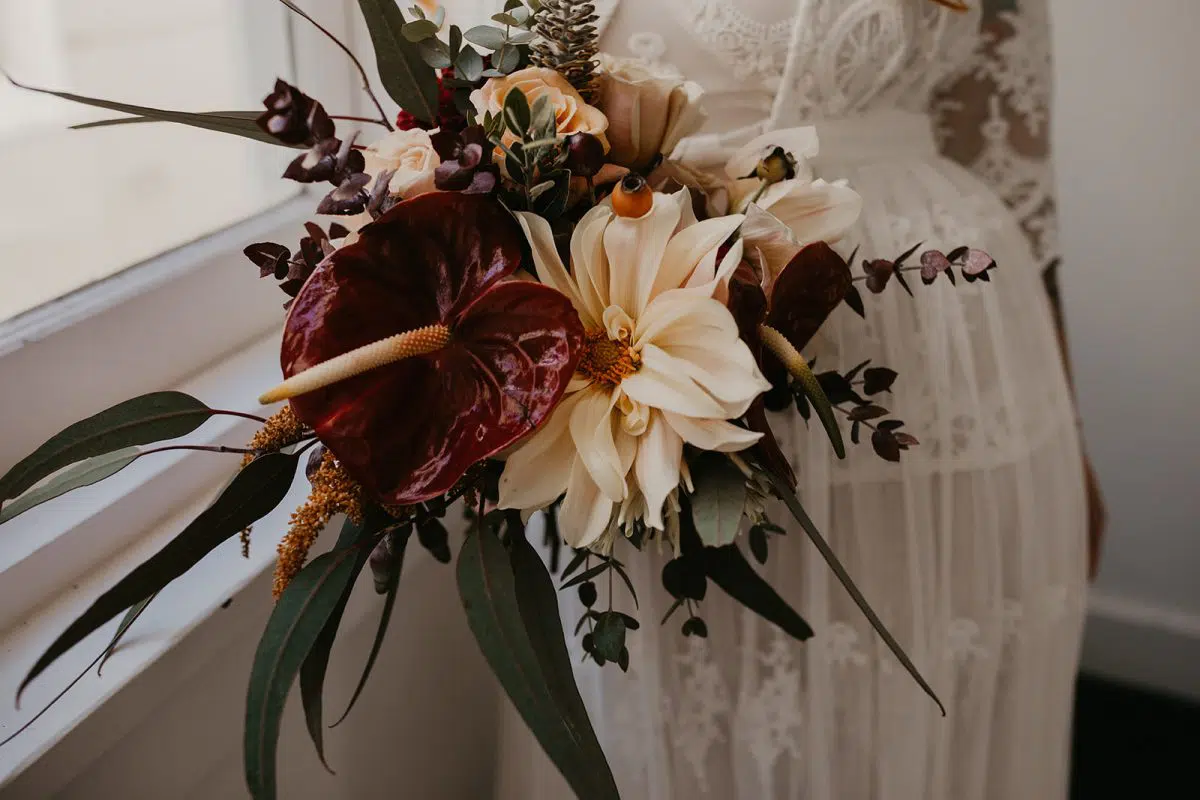 Boho style wedding boquet with a rustic twist by Rainy Sunday at Camperdown Commons