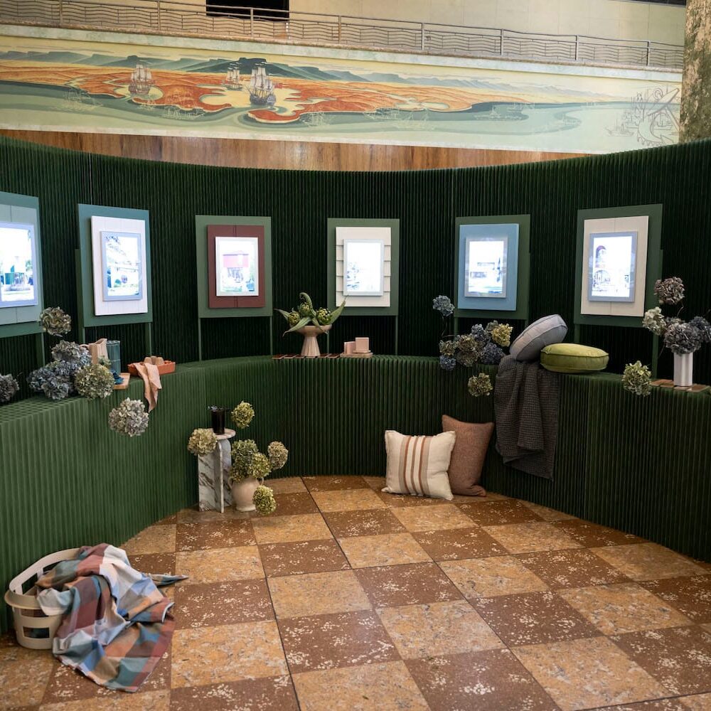 Soft wall event styling trend for 2026 Soft wall made from paper and used as a product display feature at an event in Sydney